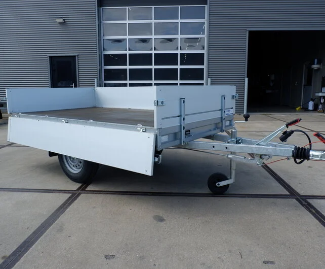 Enkelas plateauwagen